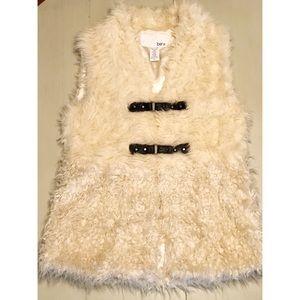 Cream Faux Fur Vest - image 1